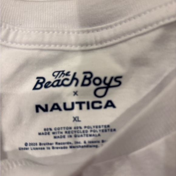 Nautica Beach Boys White Tee with Pink Accents - Picture 4 of 6